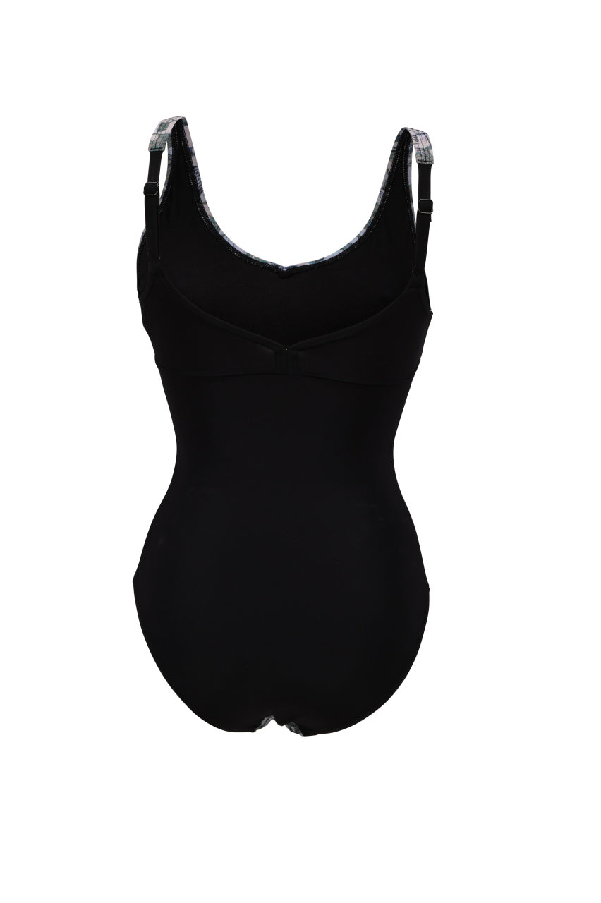 W Bodylift Chiara Wing Back C Cup schwarz-türkis