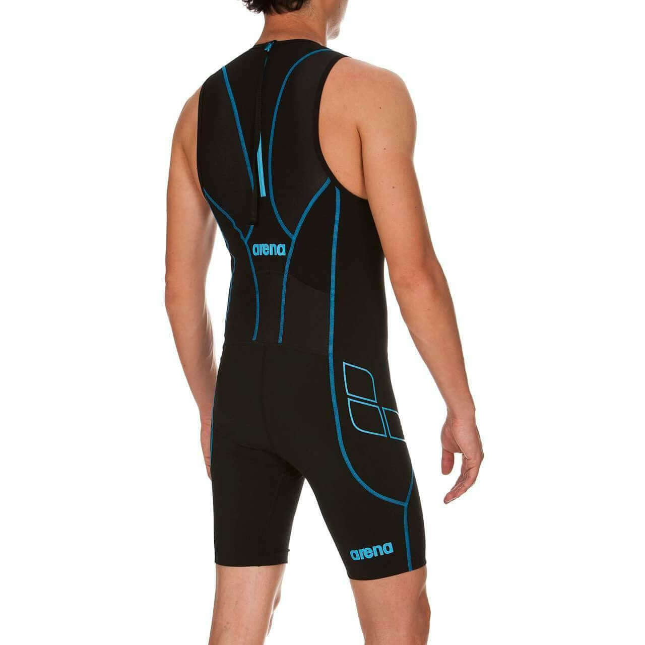 Arena M Rear Zip Trisuit St black/turquoise