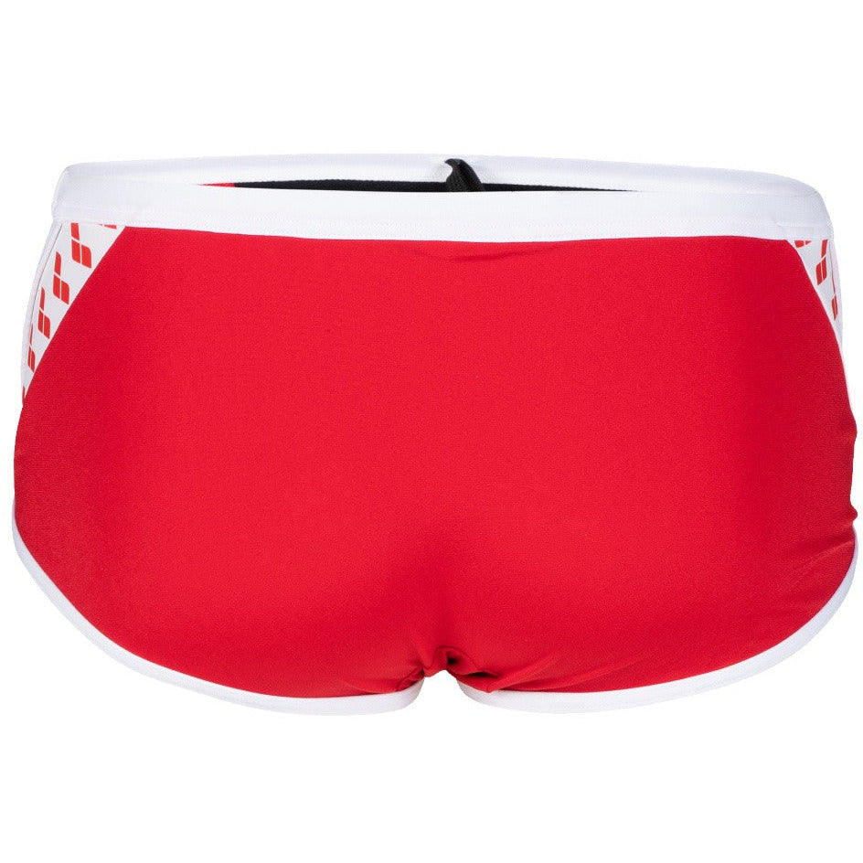 M Icons Swim Low Waist Short Solid red-white