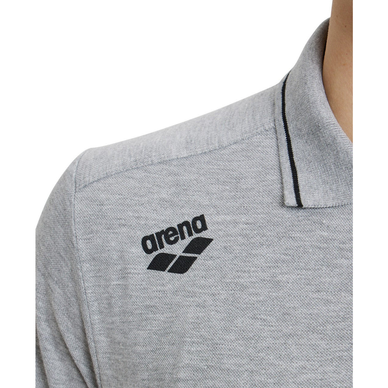 Team Poloshirt Solid Cotton heather-greyr