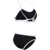 W Icons Bikini Cross Back Solid black-white