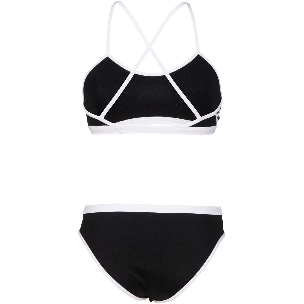 W Icons Bikini Cross Back Solid black-white