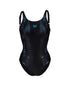 W Imprint Swimsuit U Back B black Arena