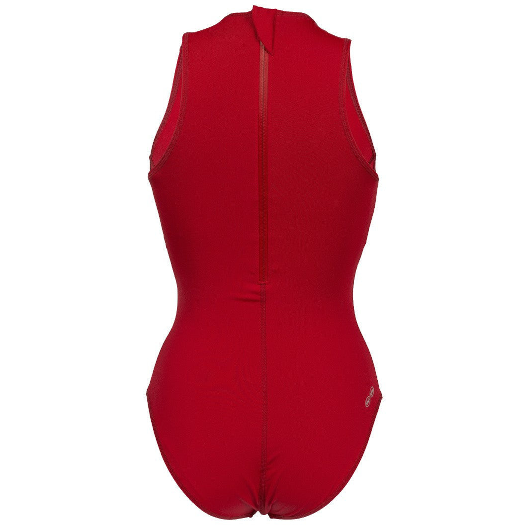 W Team Swimsuit Waterpolo Solid red-white