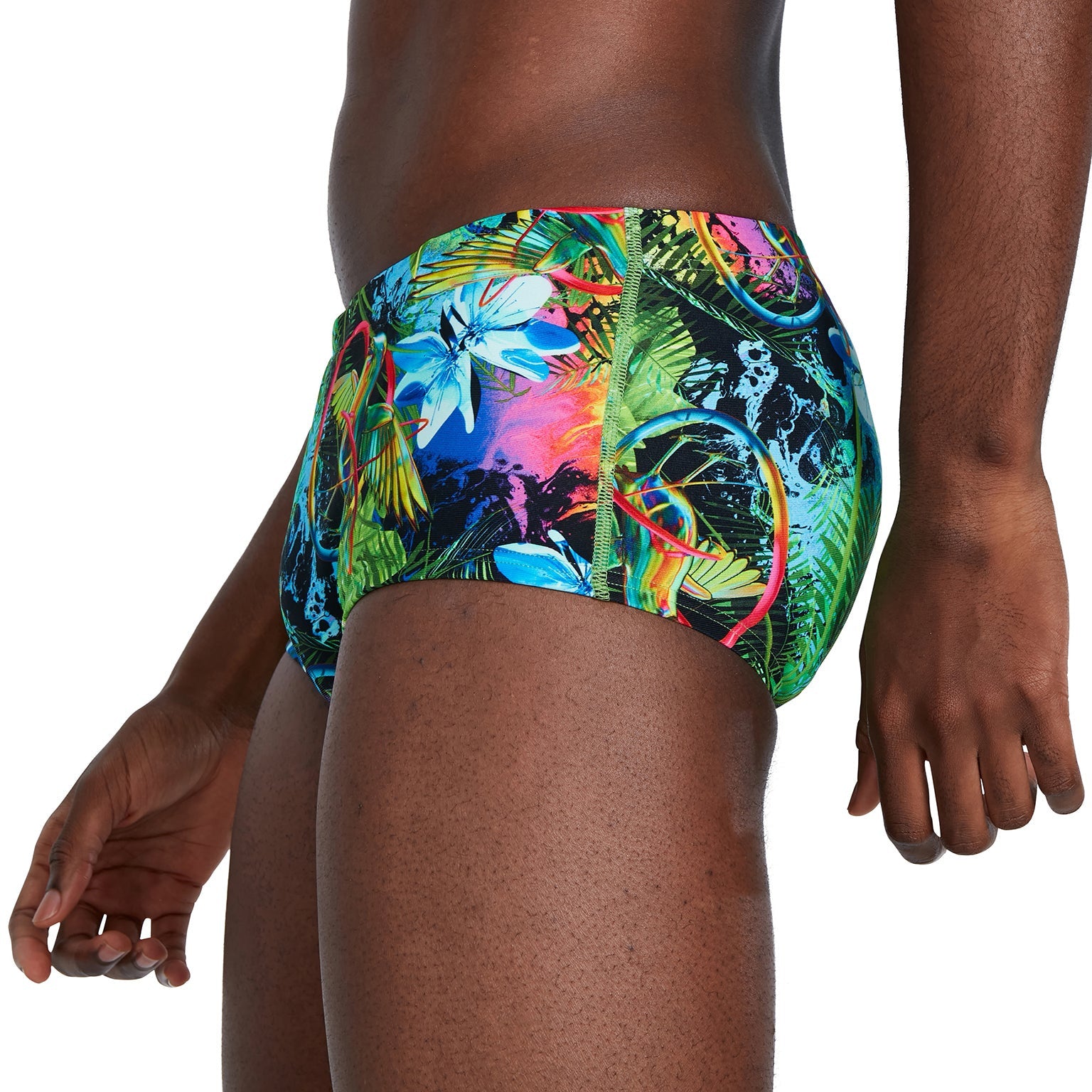 Lucid Jungle 17cm Club Training Allover Brief - Groen/Blauw