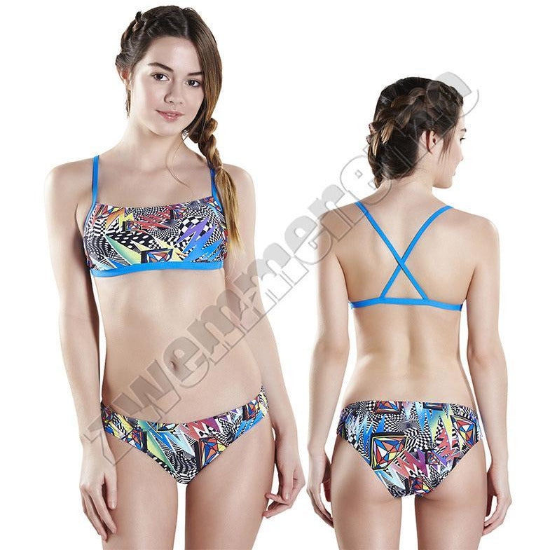 Speedo Boom Funk Crossback  2 piece spearmint/ blue