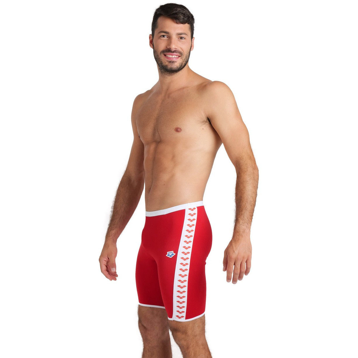 M Icons Swim Jammer Solid red-white